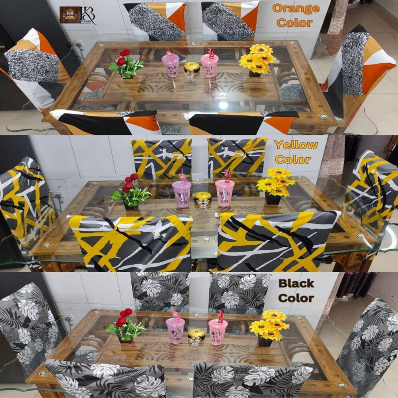 6 পিস ইস্টিজেবল চেয়ার কভার